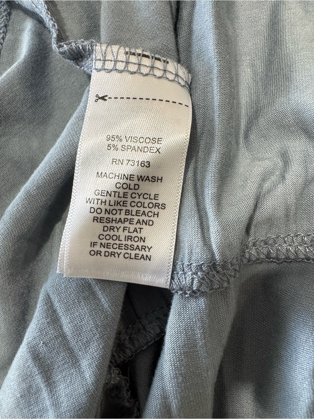 Cable & Gauge Gray Blue Tiered Babydoll Dress V-Neck Short Sleeve Women’s Size L - Picture 6 of 7